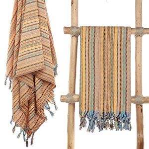 SALE! Sand Free Bohemian Turquoise 100% Turkish Cotton Beach Bath Towel